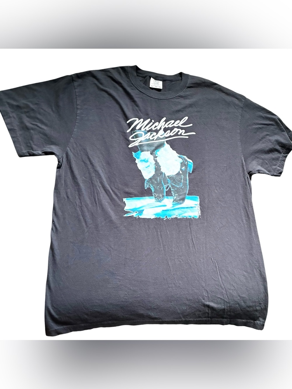 Comfort Colors Black Michael Jackson Tee with Teal Graphic